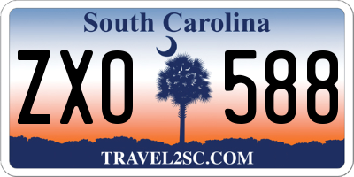 SC license plate ZXO588