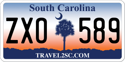 SC license plate ZXO589