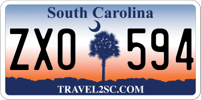 SC license plate ZXO594