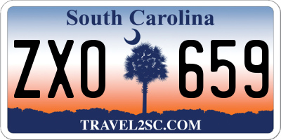 SC license plate ZXO659