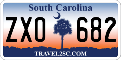 SC license plate ZXO682