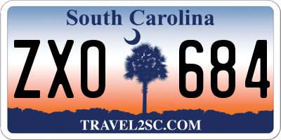 SC license plate ZXO684