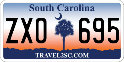 SC license plate ZXO695
