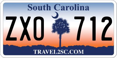 SC license plate ZXO712