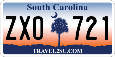 SC license plate ZXO721