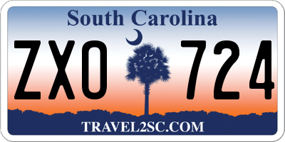 SC license plate ZXO724