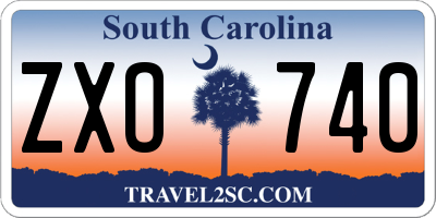SC license plate ZXO740