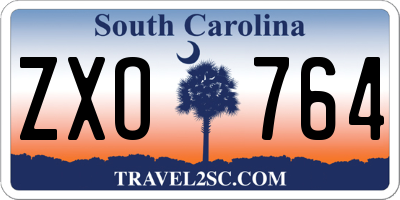 SC license plate ZXO764