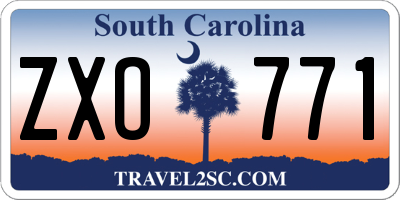 SC license plate ZXO771