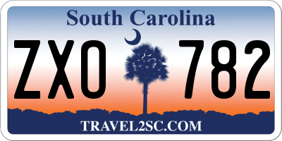 SC license plate ZXO782