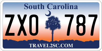 SC license plate ZXO787