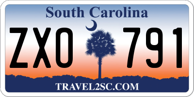 SC license plate ZXO791