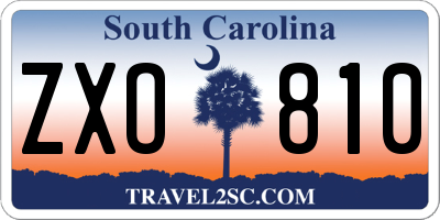 SC license plate ZXO810