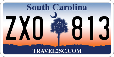 SC license plate ZXO813