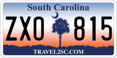 SC license plate ZXO815