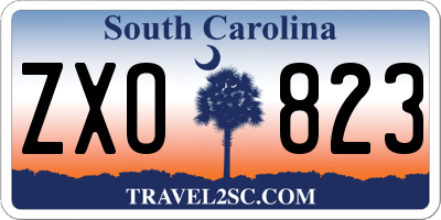 SC license plate ZXO823