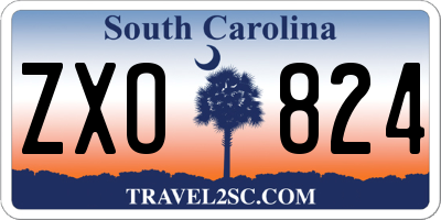 SC license plate ZXO824