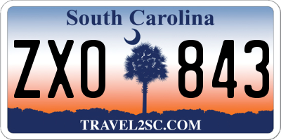 SC license plate ZXO843