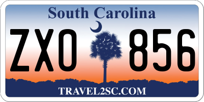SC license plate ZXO856