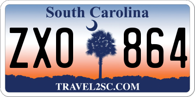 SC license plate ZXO864