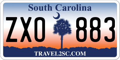 SC license plate ZXO883