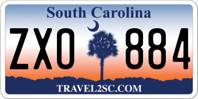 SC license plate ZXO884