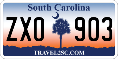 SC license plate ZXO903