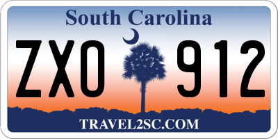 SC license plate ZXO912