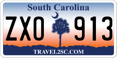 SC license plate ZXO913