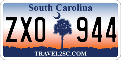 SC license plate ZXO944