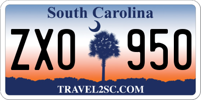 SC license plate ZXO950
