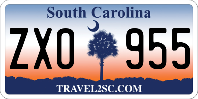 SC license plate ZXO955