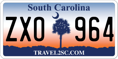 SC license plate ZXO964