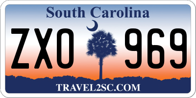 SC license plate ZXO969