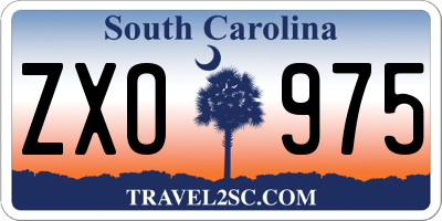 SC license plate ZXO975