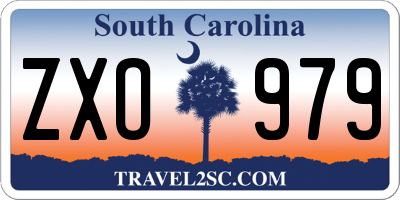 SC license plate ZXO979