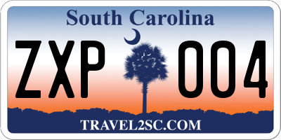 SC license plate ZXP004