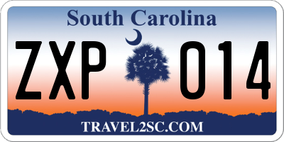 SC license plate ZXP014