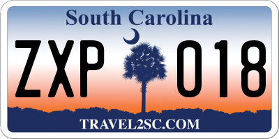 SC license plate ZXP018