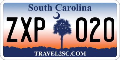 SC license plate ZXP020