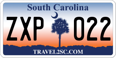 SC license plate ZXP022