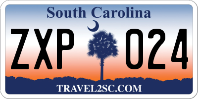 SC license plate ZXP024