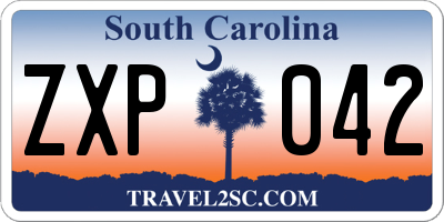SC license plate ZXP042