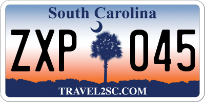 SC license plate ZXP045
