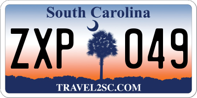 SC license plate ZXP049
