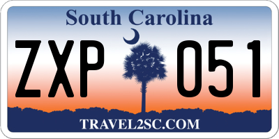 SC license plate ZXP051