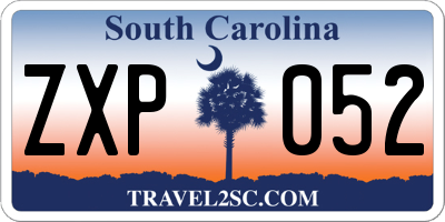 SC license plate ZXP052