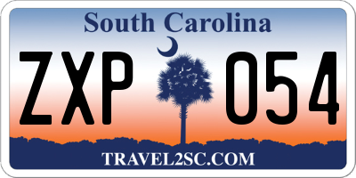 SC license plate ZXP054