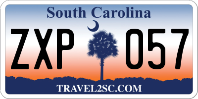 SC license plate ZXP057