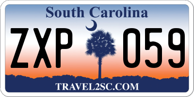 SC license plate ZXP059
